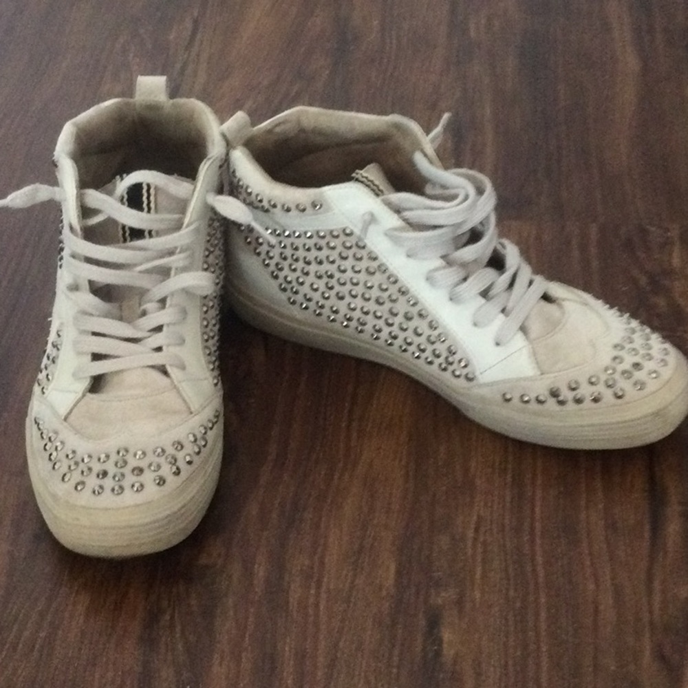 ShuShop High Top Studded Sneakers EUC!